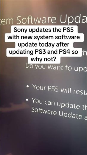 Hey a new PS5 software update and last week PS3 had one #playstation5 #systemupdate