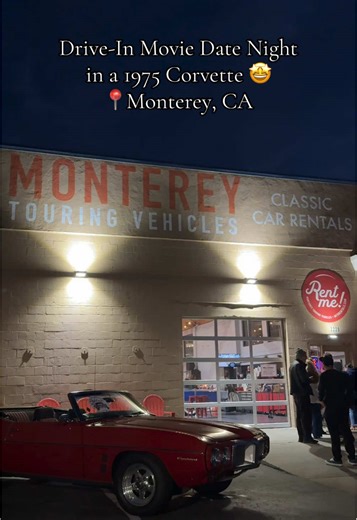 Drive-In Movie Date Night in a Corvette Stingray