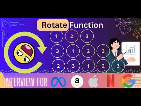 Rotate Function. Leetcode 396. Dynamic Programming but better.