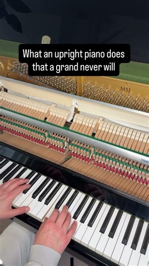 What an upright piano does that a grand piano never will! #piano #shorts