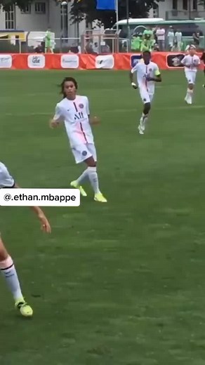 Ethan Mbappe showcasing skills at PSG