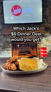 Pick your main and get 2 sides and a biscuit for only $6 after 4 p.m. Now THAT’s a value meal. #eatatjacks | Jack's