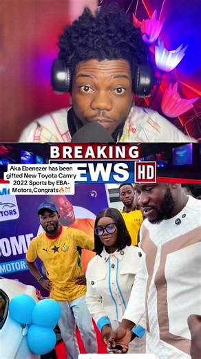 Aka Ebenezer is gifted Toyota Camry 2022 Sports by EBA motors: congratulations Dr.Likee #ghanatiktok🇬🇭 #onuashowtime #pascalofficial #akaebenezer #drlikee