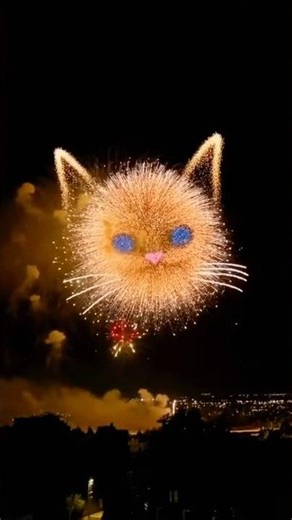 When the Cat Lights Up the Night 🌌✨ | Epic Fireworks Show Begins