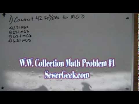 Wastewater Collection Math Problem #1 SewerGeek