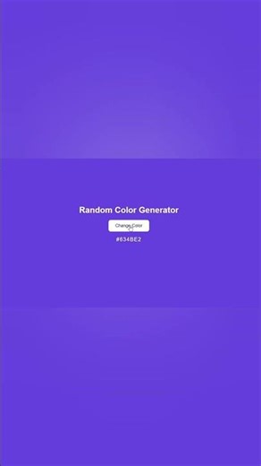 Random Color Generator using JavaScript 🎨 #shorts #tech