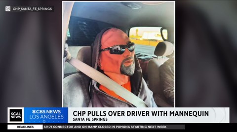 Carpool violator busted with plastic dummy