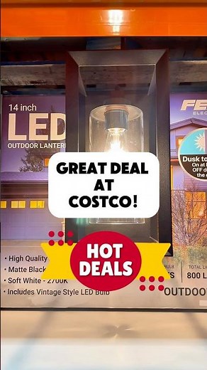 Must-Have Outdoor Lighting! Feit Electric 14” Coach Lantern at Costco 🔥#costco #outdoorlighting