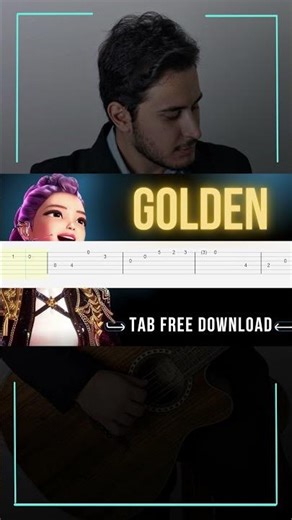 Golden – HUNTR/X Guitar Tab | Guitar Tutorial + Free Tablature Download