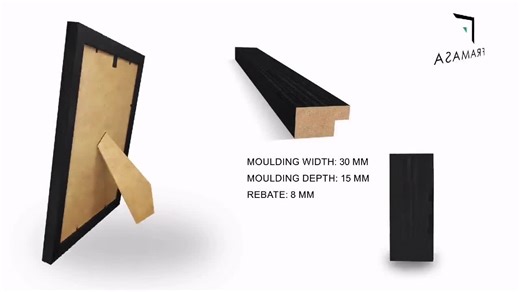 Custom Size Handmade Photo Frame | Black, White or No Mount | Wood Effect Picture Frame | Picture & Poster Display | Home Decor Gift Frames - Etsy UK