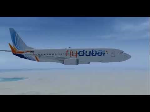landing at Addis Ababa airport boing 738 Fly Dubai wing view