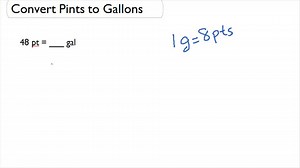 Converting Pints to Gallons ( Video ) | Measurement