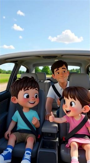 Seat Belt Safety Song for Kids | Click Click Buckle Up! 🚗 | Kids Learning Short