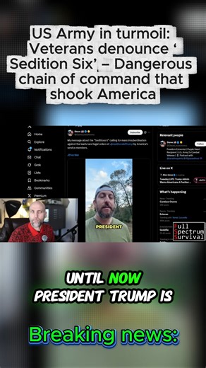 US Army in turmoil: Veterans denounce ‘Sedition Six’ – Dangerous chain of command that shook America | Full Spectrum Survival
