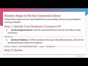 How to Fix the Error establishing connection to CakePHP database in Docker