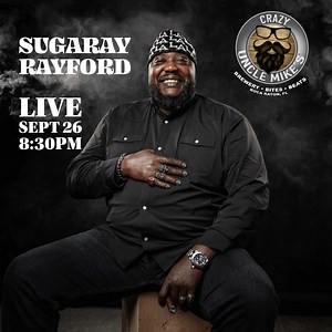 A night of powerhouse soul-blues is coming to Boca! Catch Sugaray Rayford with support from The Shaelyn Band live at Crazy Uncle Mike’s on September 26th at 8:30pm! 🎤 With a Grammy nomination, multiple Blues Music Awards, and a voice that blends classic soul, funky R&B grooves, and raw blues power, Sugaray brings an unforgettable energy to the stage. Kicking things off, The Shaelyn Band will set the tone with their big, soulful sound and undeniable groove. Don’t miss this night of music, and so
