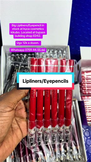 Lipliners that can also act as eyepencils in stock at kyca cosmetics kikubo. #lipliner #eyeliner #businessideas Lipliners wholesale uganda, small business ideas in uganda, cosmetics in kikubo, small business ideas for women, original perfume in Uganda, small businesses ideas for women in uganda, small business ideas from home, small business at home, small business owners business tips, eyepencil in kikubo, business tiktok account, business tiktok, business tips and ideas business tips for small
