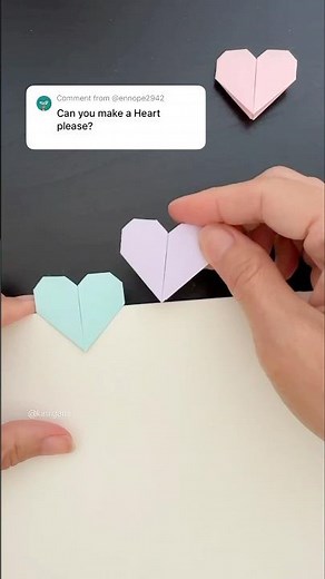 Easy sticky note origami heart #origami #折り紙 #love #origamiheart #paperheart #lovebookmark #bookmark