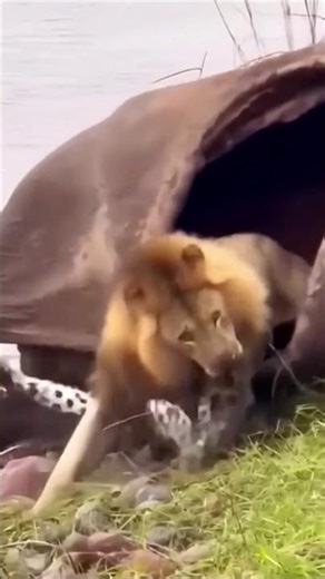 Meat and Shashi's beating inside the stomach of a dead elephant #Shorts #animals #wildlife