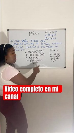 El MRUV explicado para que aprenda súper rápido#envivo #cinematic#física #shortvideo#phisical