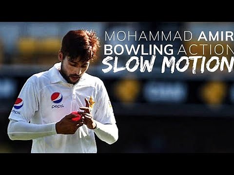 Mohammad Amir Bowling Action Slow-Motion