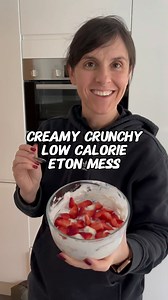 Stop eating less food if the goal is weight loss. The goal should be to eat as much food as possible AND still lose weight! Ingredients: 1 x meringue nest 100g 0% Greek yoghurt 1 x 10 calorie jelly Handful of strawberries Add it all to a bowl and mix 🥄 Make weight loss easier and eat MORE food 😛 | BodyFit Coaching
