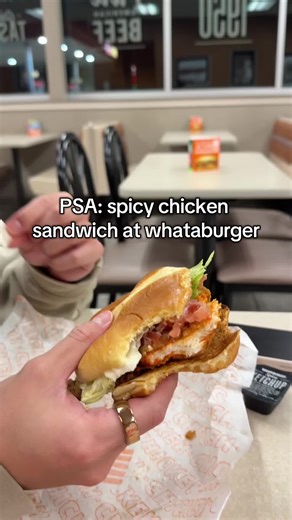 this video is terrible quality but had to let everyone know about my favorite whataburger item… it’s been there for a while but how come I haven’t heard anyone talk about how good the spicy chicken sandwich is there?? #whataburger #atxfoodie #texas #burger #austin