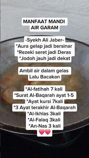 Manfaat mandi air garam #doa #amalan #zikirharian