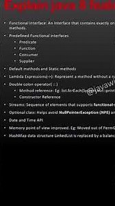 Java 8 features #java8features #java8 #stream #optional #functionalinterface #lambdafunction
