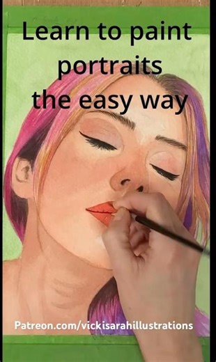 Watercolour Portrait Tutorial | easy realistic Skin tone and skin texture #watercolourportrait