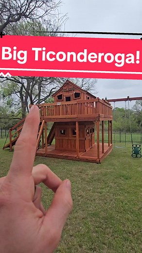 How much fun would you have on this as a kid? 🤔😁 #swingset #playhouse #kidsfashion #treehouse #playset #madeinamerica #madeinusa #kidsactivities #kidstiktok #toddler #toddlersoftiktok #toddlermom #toddlerlife #backyardgoals #playhouse