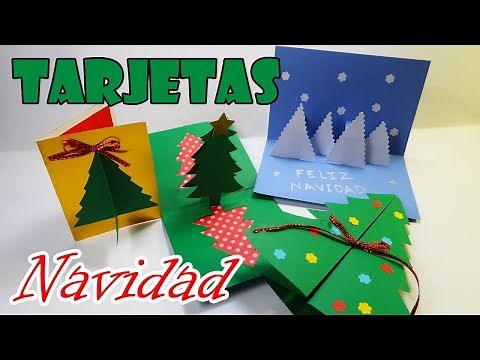 HAZ TARJETAS DE NAVIDAD FÁCILES - 4 ideas! DIY - EASY CHRISTMAS CARDS