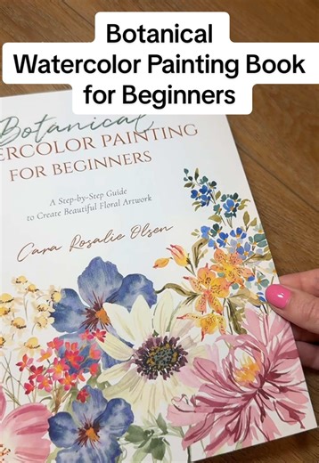 Botanical watercolor painting for beginners! Beautiful flowers with step by step instructions to create beautiful pictures at home at your own pace. #learnathome #botanicalgarden #watercolor #watercolorpainting #watercolorforbeginners