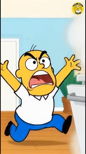 DISHWASHER vs DAD 😡🍽️ | Yellow Toon Tales #shorts #viralshorts