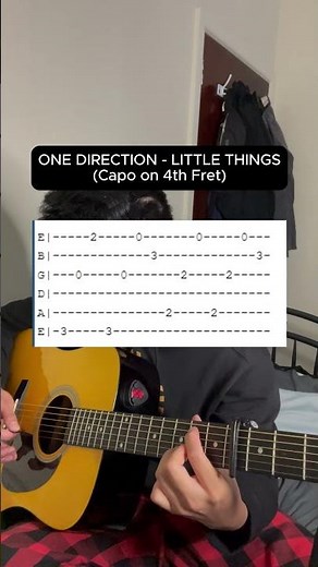 Little Things - One Direction (Guitar Tutorial with Tabs) #shorts