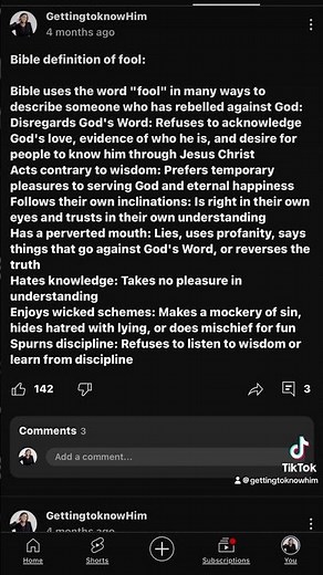 The biblical definition of FOOL#wisdom