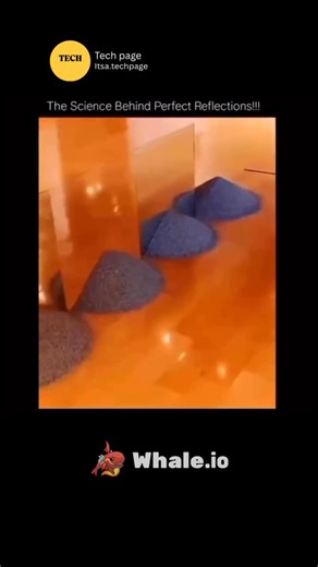 Tech page on Instagram: "Perfect reflections occur when light hits a surface that is extremely smooth at a microscopic level, allowing the light rays to bounce off in a uniform and predictable direction. This process, known as specular reflection, happens on surfaces like polished metal, calm water, or high-quality mirrors, where tiny surface irregularities are smaller than the wavelength of light. Because the light rays remain organized instead of scattering in many directions, our eyes receive