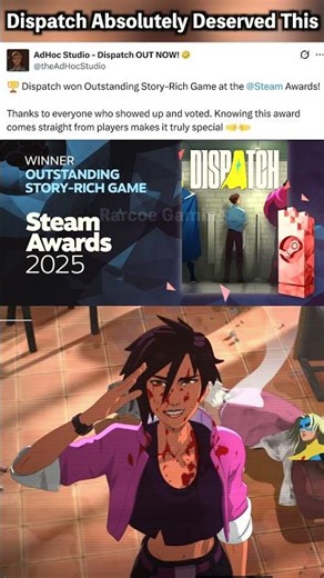 Dispatch Absolutely Deserved This Award #dispatch #dispatchgame