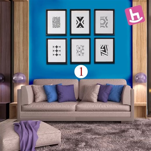 💙 Ready for a design challenge? Let’s go! We’ve paired this stunning blue wall with a few gorgeous design options — each bringing its own vibe, texture, and personality. Now it’s your turn to decide which one steals the show 👀✨ Which design do you think elevates this blue wall the most? Comment your favourite number below 💕👇 #designquiz #bluewalldecor #walldesignchallenge #interiordesigntips | Homebliss