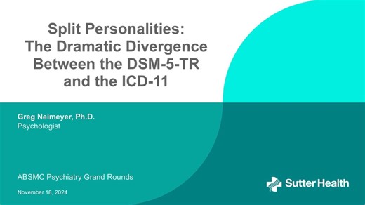 Split Personalities: The Dramatic Divergence Between the DSM-5-TR and the ICD-11 - Psychiatry - ABSMC Medical Education Video Gallery
