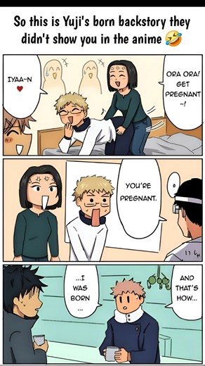How Yuji was ACTUALLY born 😅 #anime #yuji #kenjaku #megumi #jujutsukaisen