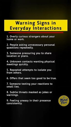 Warning Signs in Everyday Interactions ⚠️ #safetytips #psychology