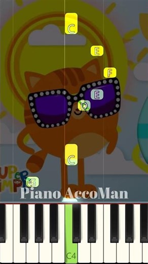 Sunny Day, Come and Play With Me – Super Simple Songs | Piano Tutorial (Short) ☀️🎹