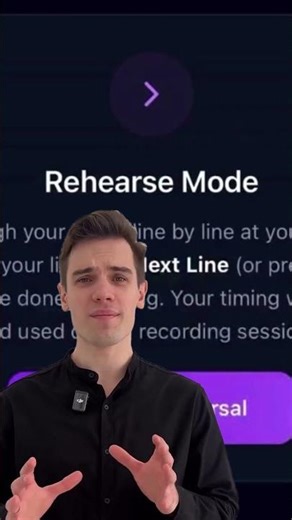 Using the rehearsal function on SceneReader