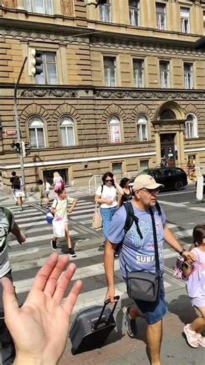 Tohle je vlastně docela šílený. Jede IZS a lidé jdou po přechodu jako na procházce v parku...