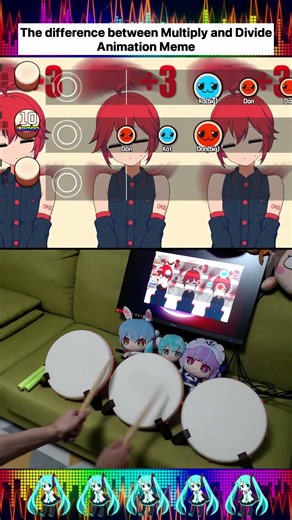 The difference between Multiply and Divide (Triple) - Hatsune Miku & Kasane Teto [Drum] 🥁