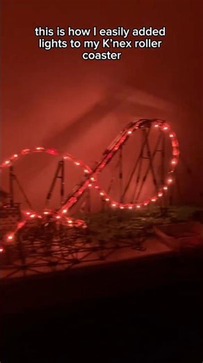 How to easily add lights to model roller coasters #knex #model #shorts #rollercoaster