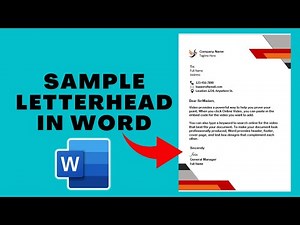 Sample Letterhead Design in Microsoft Word