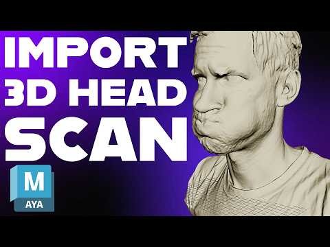 Autodesk Maya Tutorial: Import a 3D Head Scan (OBJ), Fix Scale, and Apply Textures