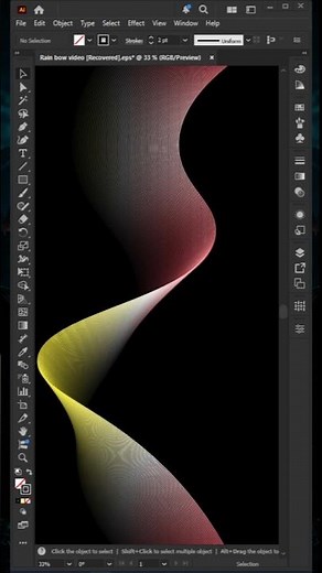 Create Beautiful Gradient Line in Adobe Illustrator with Blend tool. #graphicdesign #illustrator